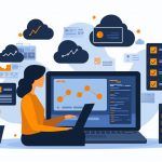 Businessperson comparing web hosting providers