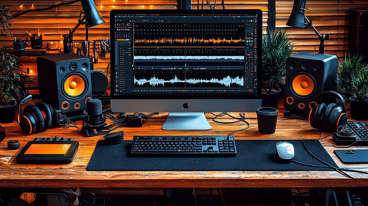 Podcast production setup